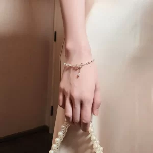 UNI-10264 - Pearl Bow Gold - Bracelet